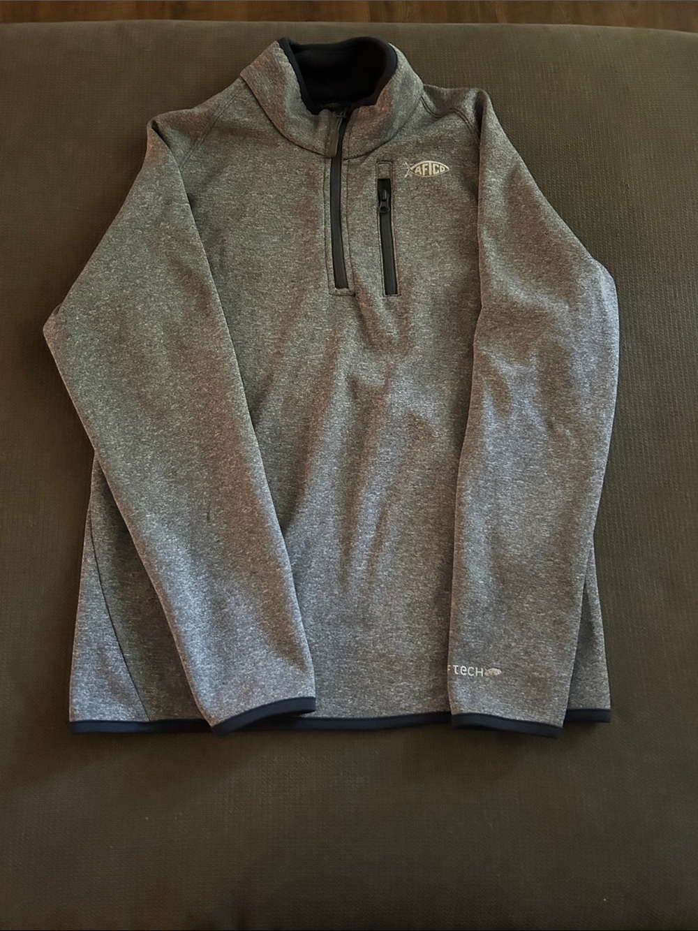 AFTCO Heather Gray Quarter-Zip Tech Pullover